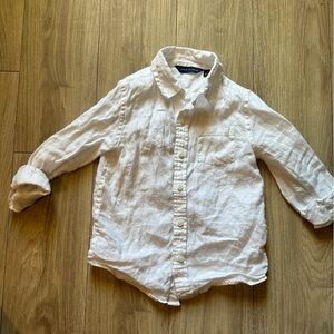 Janie and Jack linen button down collard shirt